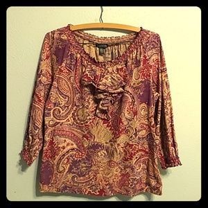 ✨Lauren, by Ralph Lauren Paisley Blouse✨
